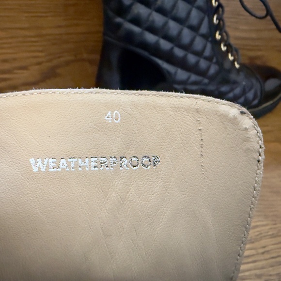 NEW Ron White Tiffany Combat Boot bBlack Weatherproof shine Calf and Nappa - Picture 8 of 10